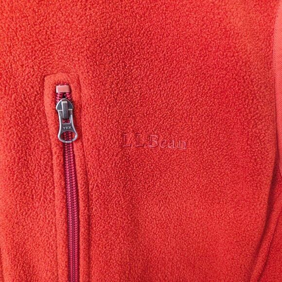 LL Bean Trail Model Polartec Fleece Vest Mens Size XXL Tall Orange Red 284629 - Picture 3 of 5